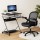 Artiss Computer Desk and Mesh Office Chair Set, Black, 15mm Thick Board, 360° Wheels, Adjustable Ergonomic Chair