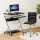 Artiss Computer Desk and Office Chair Set, Black, 15mm Thick Board, Sliding Keyboard Tray, PU Leather, 60x48x75cm