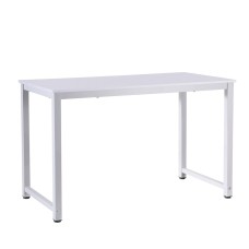 Artiss 120CM White Computer Desk: Sleek Home Office & Study Table with Metal Frame, Anti-Scratch Feet, Easy Assembly