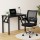 Artiss Foldable Computer Desk and Mesh Office Chair Set, 80x40cm Black, Steel Frame, Adjustable, Home Study Combo