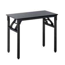 Artiss Foldable Computer Desk, Particle Board, Black, 80cm x 40cm, Sturdy Corner Design for Home Office Use