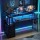 Artiss 145cm L Shaped Gaming Desk with RGB LED Lighting Built in Power Station USB Type C and Fabric Drawers