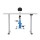Artiss White Motorised Standing Desk with Everfit Folding X-Bike, 140cm Adjustable Height, Magnetic Resistance