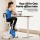 Artiss White Motorised Standing Desk with Everfit Folding X-Bike, 140cm Adjustable Height, Magnetic Resistance