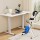 Artiss White Motorised Standing Desk with Everfit Folding X-Bike, 140cm Adjustable Height, Magnetic Resistance
