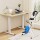 Artiss Under Desk Folding X-Bike & 140cm Automatic Standing Desk, Magnetic Resistance, Oak Finish, Height Adjustable