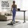 Artiss 360mm Electric Walking Pad Treadmill with 140cm Rustic Brown Standing Desk, Motorised Adjustable Frame