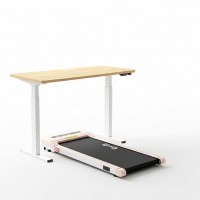 Artiss 2-in-1 Electric Treadmill & 140cm Adjustable Standing Desk, Eco-Friendly Oak, Bluetooth Control, Quiet Motor