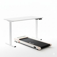 Artiss 2-in-1 Electric Treadmill & 140cm Adjustable Standing Desk, Bluetooth Control, Shock Absorption, Compact Design