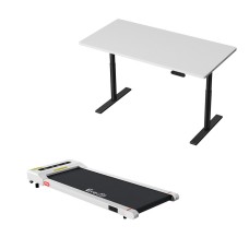 Artiss Automatic Standing Desk with 140x70cm White Desktop & 360mm Electric Treadmill Walking Pad, Height Adjustable