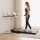 Artiss 400mm Electric Walking Pad Treadmill with 120cm Walnut Standing Desk, Height Adjustable, Dual Motor