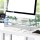 Artiss Adjustable Monitor Stand Riser - Clear Tempered Glass, 600mm x 260mm, 15kg Capacity, Silver Aluminium Legs