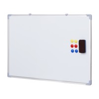 Magnetic Whiteboard 60x90cm Double-Sided Erase Board with Marker, Eraser, Tray & Magnets for Home Office School