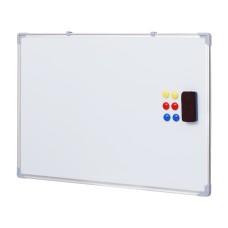 Magnetic Whiteboard 60x90cm Double-Sided Erase Board with Marker, Eraser, Tray & Magnets for Home Office School