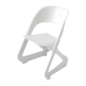 ArtissIn Set of 4 Dining Chairs, Stackable Plastic, 55x52x72cm, White, Modern Design, Indoor/Outdoor, Weather-Resistant