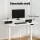 Artiss Electric Standing Desk 120cm Dual Motor Office Table with Shelf, Drawer, Digital Panel, White, Adjustable Height