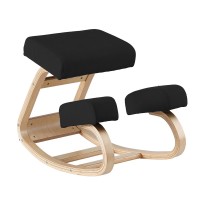 Artiss Ergonomic Kneeling Chair with Memory Foam, 120kg Capacity, Rocking Base, 43x71x56.5cm, Black for Home Office