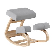 Artiss Ergonomic Kneeling Chair with Memory Foam, Steel Frame, 120kg Capacity, Rocking Base, Grey, 43x71x56.5cm