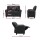 Keezi Kids Recliner Chair - Black PU Leather Sofa with Cup Holder, Adjustable Footrest, Solid Pinewood Frame, 95cm