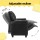 Keezi Kids Recliner Chair - Black PU Leather Sofa with Cup Holder, Adjustable Footrest, Solid Pinewood Frame, 95cm