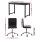 Artiss 120cm Computer Desk & Black PU Leather Office Chair Set, Metal Frame, Height-Adjustable, Modern Design