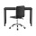 Artiss 120cm Computer Desk & Black PU Leather Office Chair Set, Metal Frame, Height-Adjustable, Modern Design