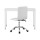 Artiss 120cm Computer Desk & PU Leather Chair Set - White, Metal Frame, Anti-Scratch, Adjustable, Modern Workspace Combo