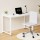 Artiss 120cm Computer Desk & PU Leather Chair Set - White, Metal Frame, Anti-Scratch, Adjustable, Modern Workspace Combo