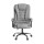 Artiss Executive Office Chair 4-Point Massage Recliner, Ergonomic Adjustable Linen Seat, 135° Recline, Grey, 150kg