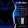 Artiss Gaming Office Chair - Blue PU Leather, RGB LED, 8-Point Massage, 135° Recline, Footrest, 360° Swivel, 150kg