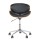 Artiss Wooden Office Chair Black PU Leather Seat, Retro Winged Back, 5 Castor Wheels, Swivel, Adjustable Height 77–86cm