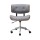 Artiss Wooden Office Chair, Wood/Fabric, Grey/Brown, 77-87cm, Stylish Rotatable Seat, Adjustable, TUV-Certified