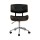 Artiss Wooden Office Chair with PU Leather Seat, Swivel, Height Adjustable, Black/Brown, 77-87cm, 3-Year Warranty