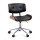 Artiss Wooden Office Chair with PU Leather Seat, Swivel, Height Adjustable, Black/Brown, 77-87cm, 3-Year Warranty