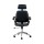 Artiss Wooden Office Chair, PU Leather Seat, Black, Adjustable, 360° Swivel, High Back, Chrome Base, Home Office