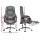 Artiss Executive Office Chair, Fabric with Footrest, Grey, 67x67x126cm, Ergonomic High-Back, Adjustable Recline