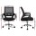 Artiss 2x Mid-Back Mesh Office Chair, Black - Breathable, Lumbar Support, 360° Swivel, Adjustable Height, Chrome Base