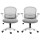 Artiss Galene 2x Grey Mesh Office Chair - Mid Back, Adjustable Height, Flip-Up Armrests, 360° Swivel, Breathable Comfort