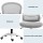 Artiss Galene 2x Grey Mesh Office Chair - Mid Back, Adjustable Height, Flip-Up Armrests, 360° Swivel, Breathable Comfort