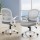 Artiss Galene 2x Grey Mesh Office Chair - Mid Back, Adjustable Height, Flip-Up Armrests, 360° Swivel, Breathable Comfort