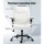 Artiss Executive Office Chair, PU Leather, Mid Back, White, 67x65x95-103cm, Ergonomic Comfort & Stylish Design