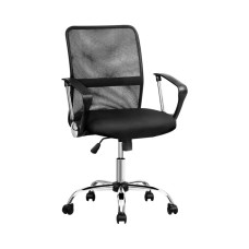 Artiss Mesh Office Chair, Mid Back, Black, Ergonomic Design, Adjustable Height, Lumbar Support, Chrome Base
