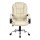 Artiss Rainier Beige Executive Office Chair - High-Back PU Leather, Tilt & Height Adjustable, 360° Swivel, Chrome Base