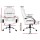 Artiss Executive Office Chair White PU Leather High Back Ergonomic Tilt Adjustable Swivel Chrome Base 120kg