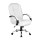 Artiss Executive Office Chair White PU Leather High Back Ergonomic Tilt Adjustable Swivel Chrome Base 120kg