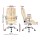 Artiss Kea Executive Office Chair Beige PU Leather, High Back, Lumbar Support, Tilt, Retractable Armrests, 150kg