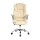 Artiss Kea Executive Office Chair Beige PU Leather, High Back, Lumbar Support, Tilt, Retractable Armrests, 150kg