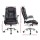 Artiss Kea Executive Office Chair Black PU Leather, High Back, Lumbar Support, Tilt, Retractable Armrests, 150kg