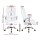 Artiss Kea Executive Office Chair White Leather, High Back, Lumbar Support, Tilt, Retractable Armrests, 150kg Capacity