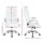 Artiss Kea Executive Office Chair White Leather, High Back, Lumbar Support, Tilt, Retractable Armrests, 150kg Capacity